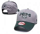 Jets Fresh Logo Gray Peaked Adjustable Hat GS,baseball caps,new era cap wholesale,wholesale hats